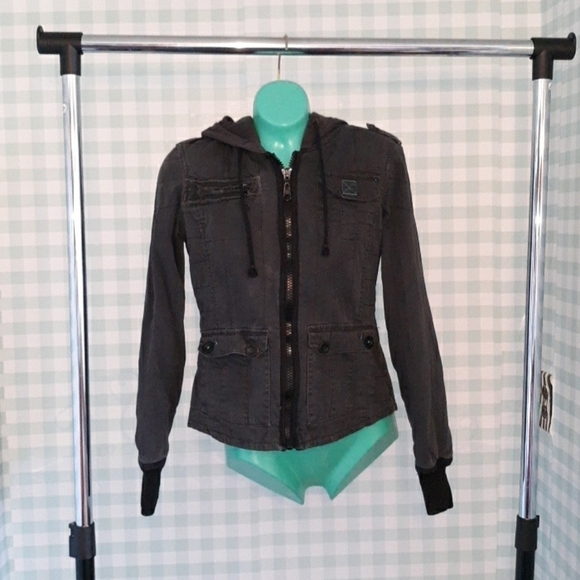 Billabong small black winter coat jacket - Picture 1 of 5